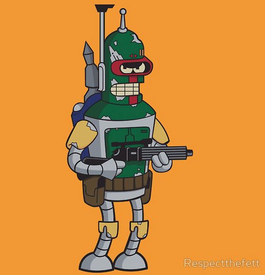 bender as boba fett.