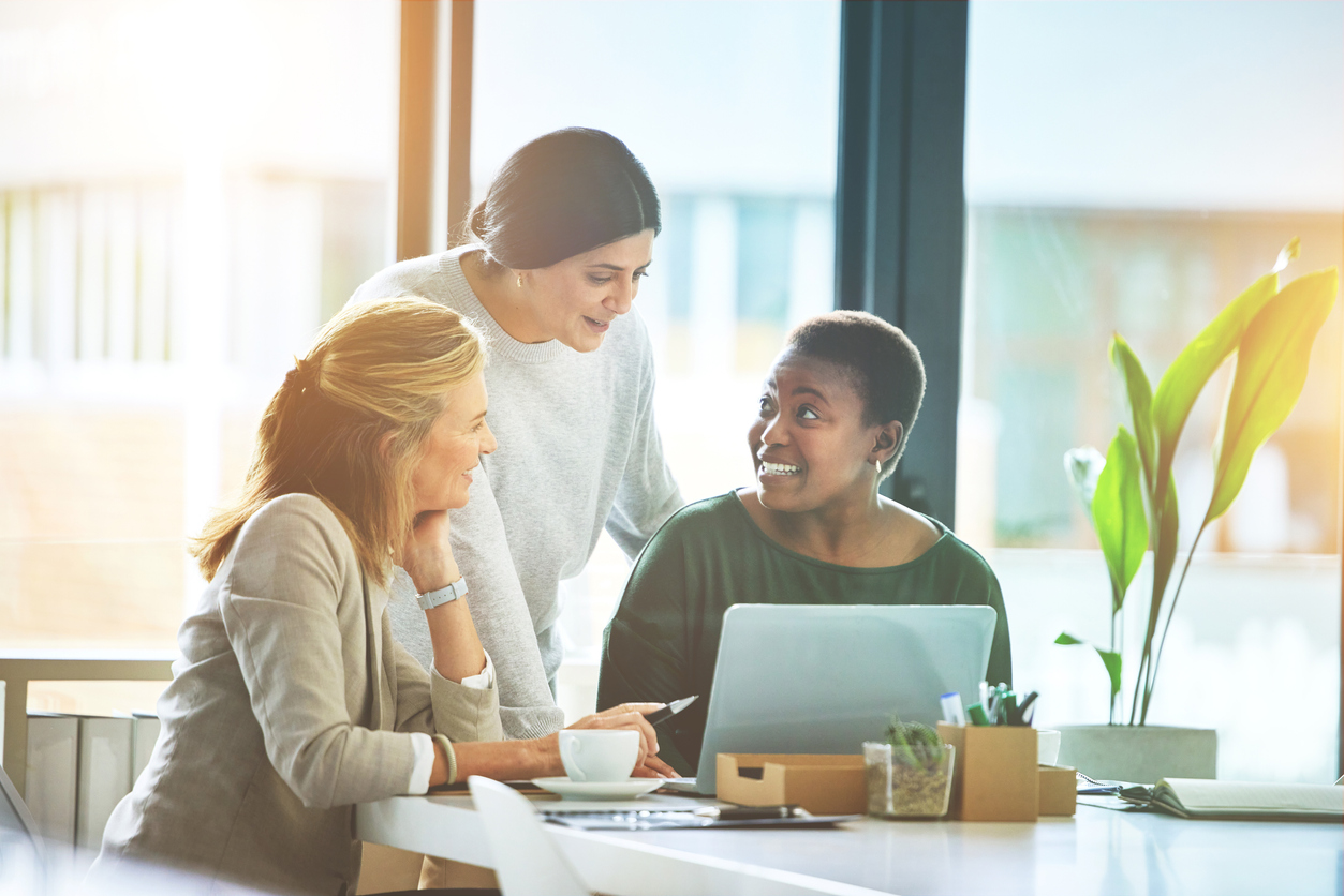 Businesswoman sharing ideas during a meeting